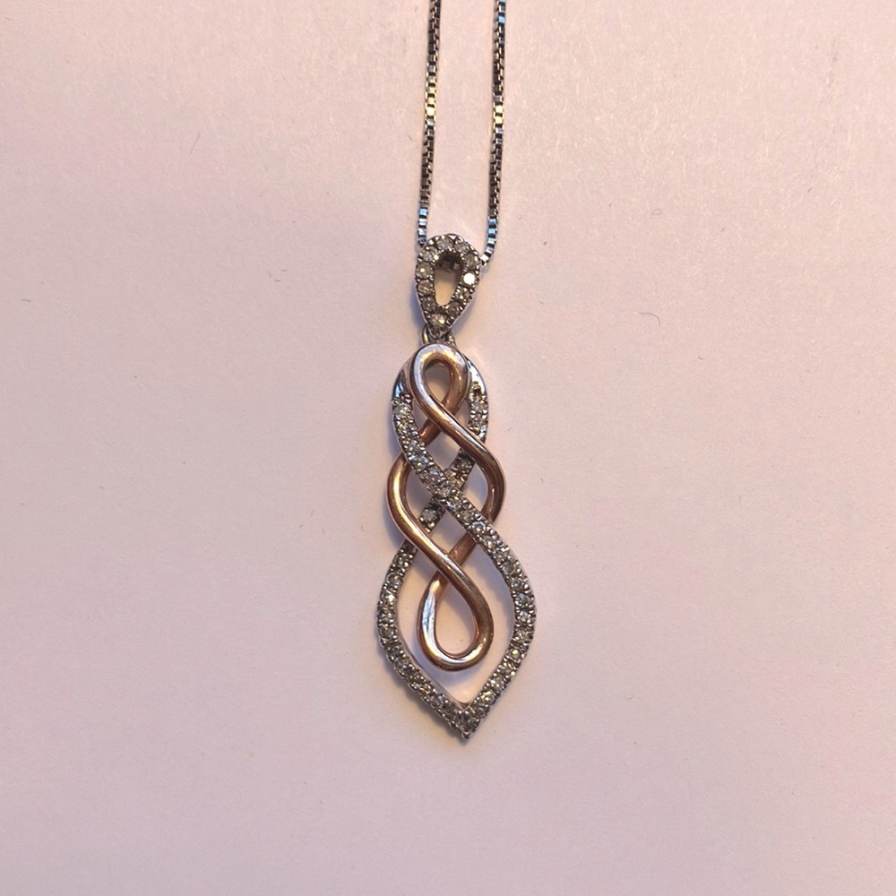 Beautiful Rose Gold Diamond Necklace from Kay Jewelers
